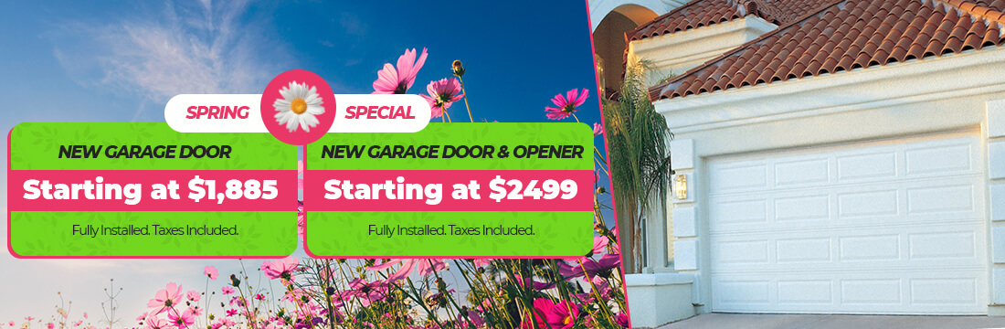 New Garage Door - Starting at $1,885, New Garage Door & Opener - Starting at $2499